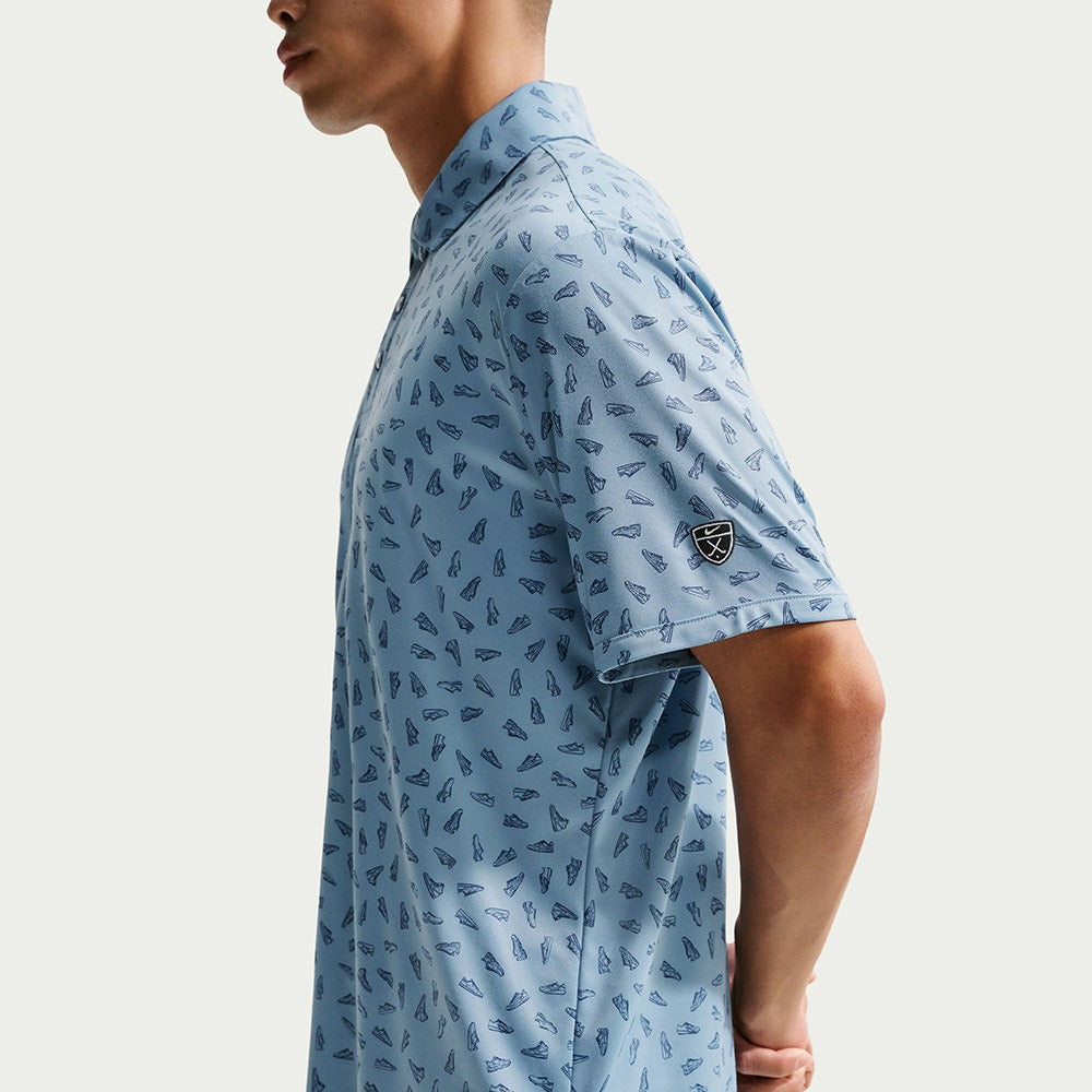 Nike Golf Shirt - NK DF Par 5 Shoe Print Polo - Work Blue SP26