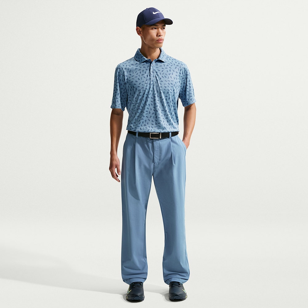 Nike Golf Shirt - NK DF Par 5 Shoe Print Polo - Work Blue SP26