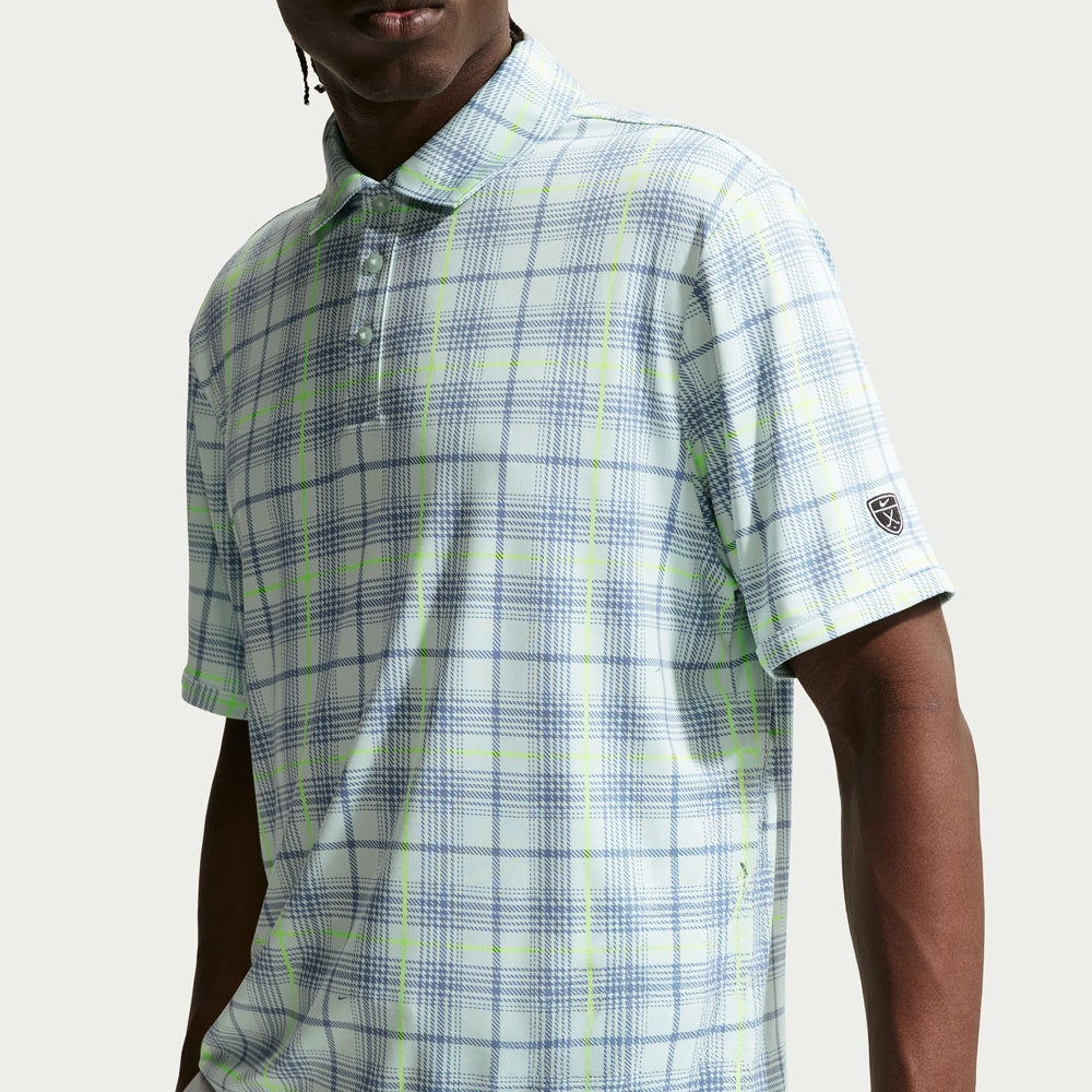 Nike Golf Shirt - NK DF Par 5 Tartan Polo - Barely Green SP26