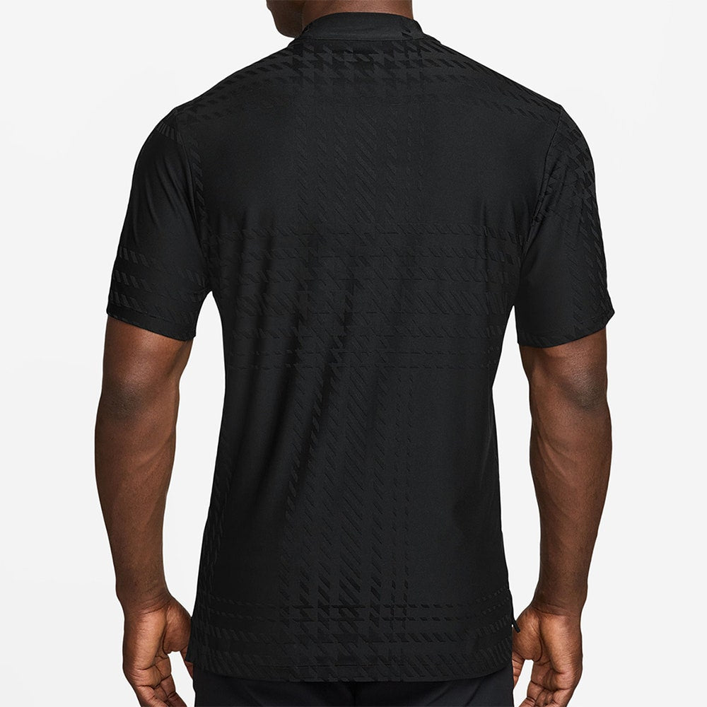 Nike Golf Shirt - NK DF Tartan Mock Neck - Black SP26