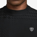 Nike Golf Shirt - NK DF Tartan Mock Neck - Black SP26