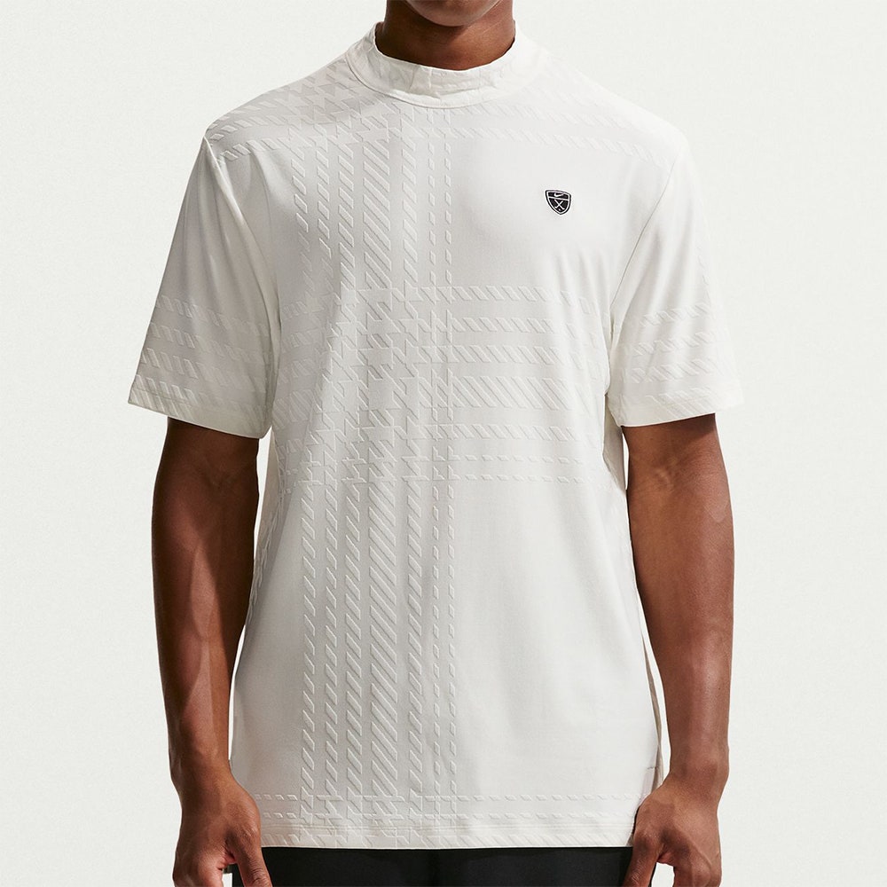 Nike Golf Shirt - NK DF Tartan Mock Neck - Sail SP26