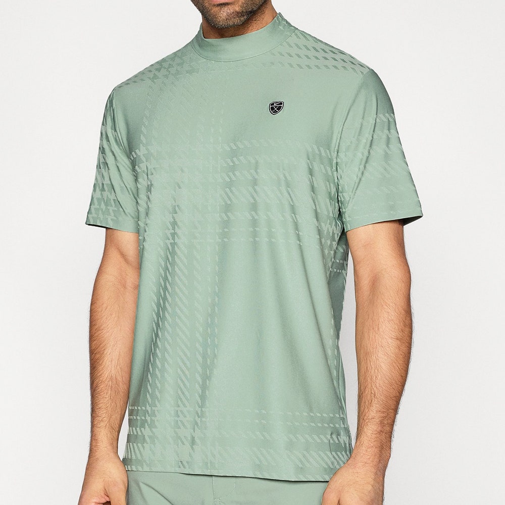 Nike Golf Shirt - NK DF Tartan Mock Neck - Steam SP26