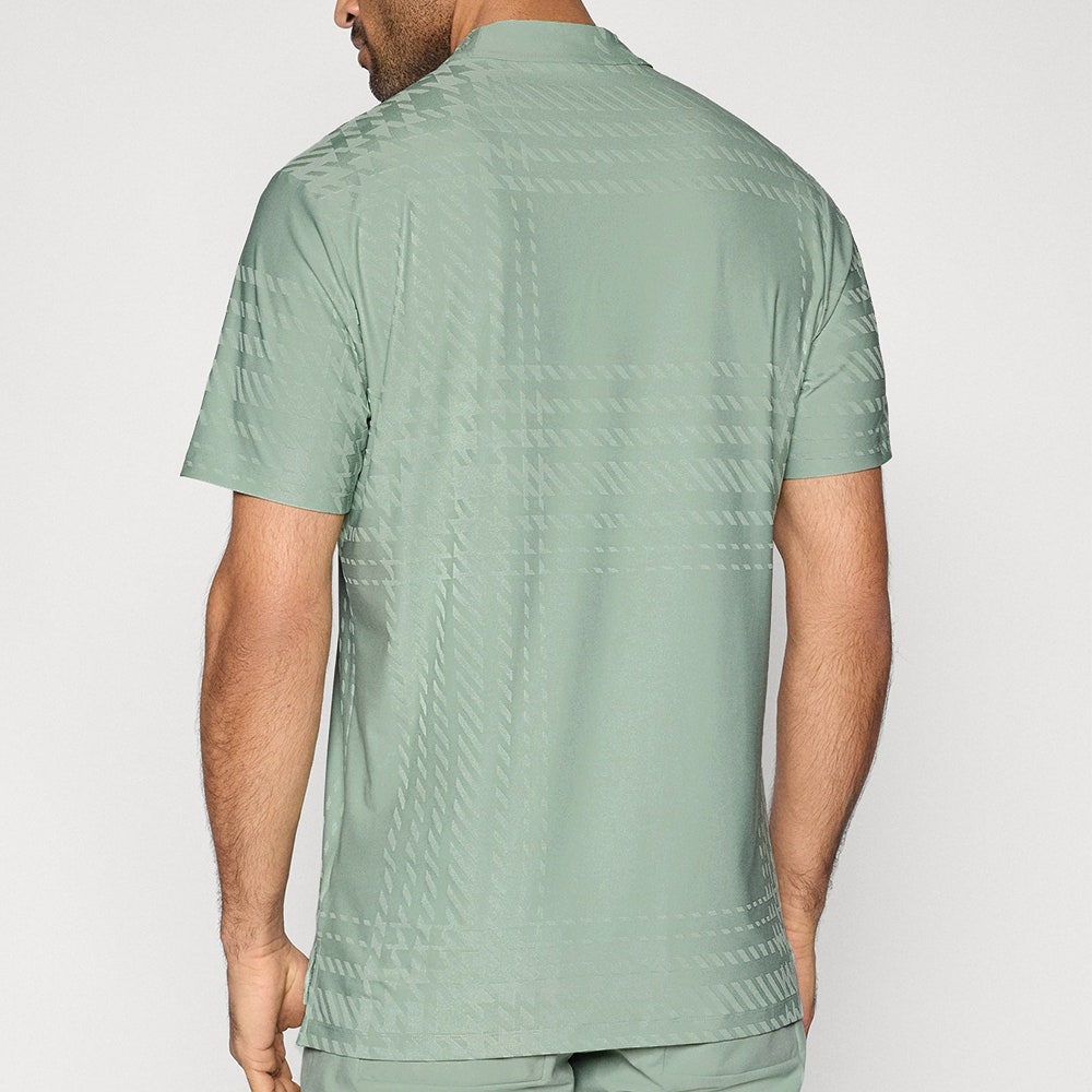 Nike Golf Shirt - NK DF Tartan Mock Neck - Steam SP26