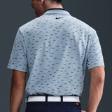 Nike Golf Shirt - NK DF Tour Micro Print - Lt Armory Blue SU25