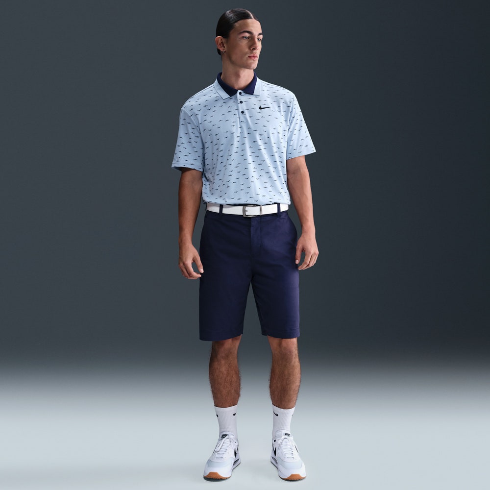 Nike Golf Shirt - NK DF Tour Micro Print - Lt Armory Blue SU25