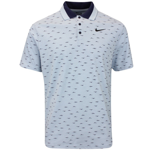 Nike Golf Shirt - NK DF Tour Micro Print - Lt Armory Blue SU25