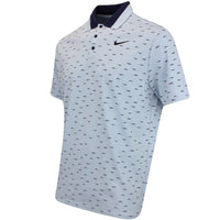 Nike Golf Shirt - NK DF Tour Micro Print - Lt Armory Blue SU25