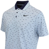Nike Golf Shirt - NK DF Tour Micro Print - Lt Armory Blue SU25