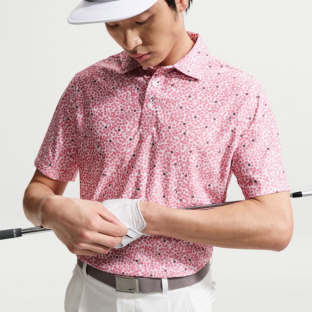 Nike Golf Shirt - NK DF TP Floral Polo - Peony SU26
