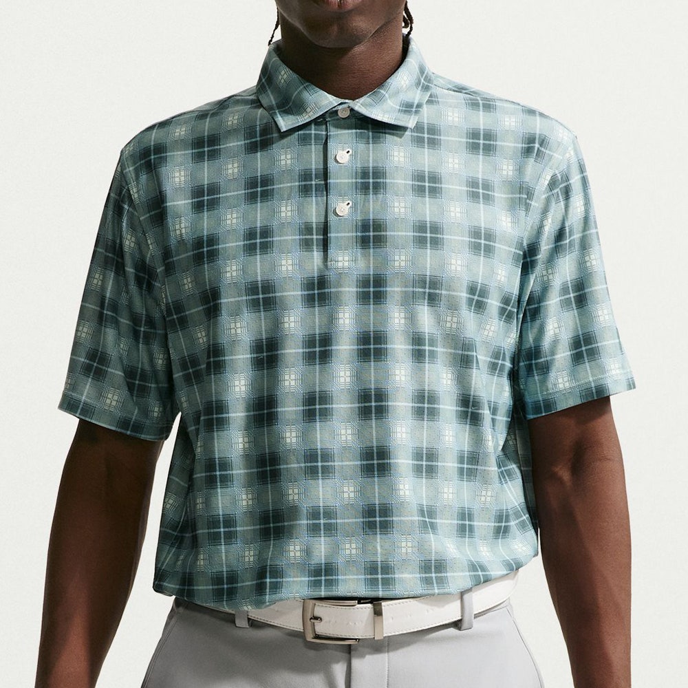 Nike Golf Shirt - NK DF TP Tartan Polo - Barely Green SP26