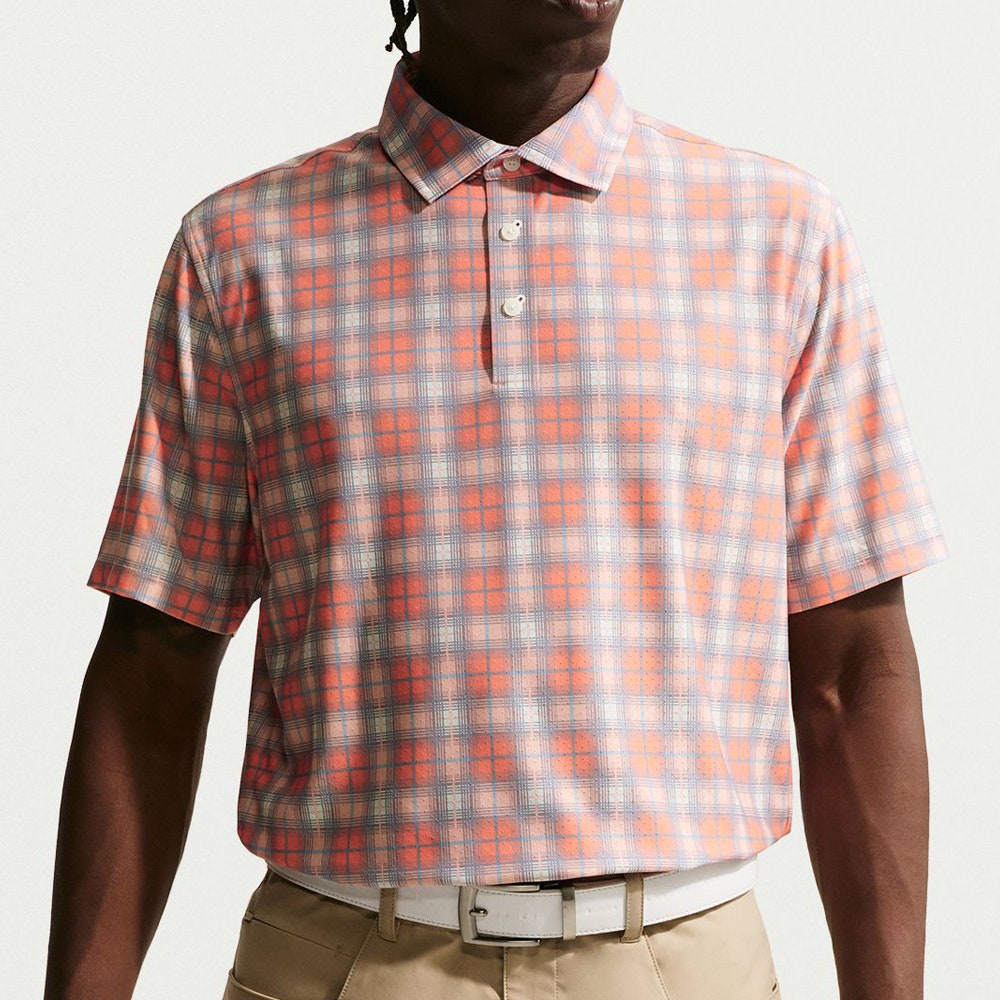 Nike Golf Shirt - NK DF TP Tartan Polo - Orange Frost SP26