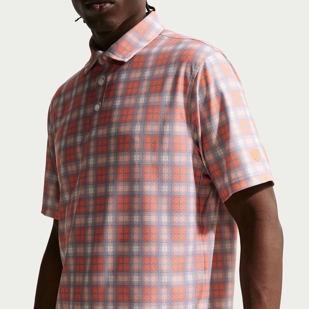 Nike Golf Shirt - NK DF TP Tartan Polo - Orange Frost SP26
