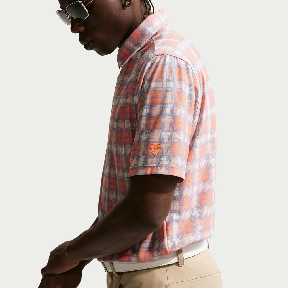 Nike Golf Shirt - NK DF TP Tartan Polo - Orange Frost SP26