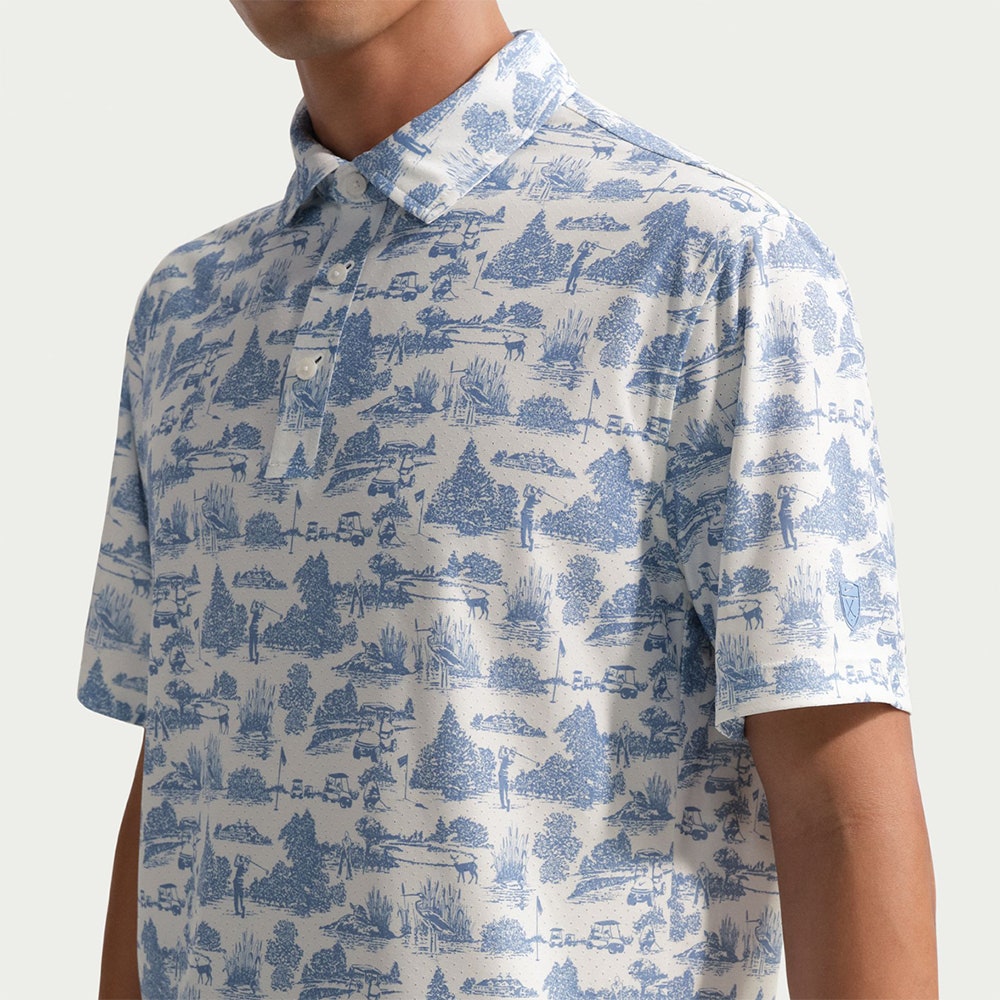 Nike Golf Shirt - NK DF TP Toile Polo - Work Blue SP26