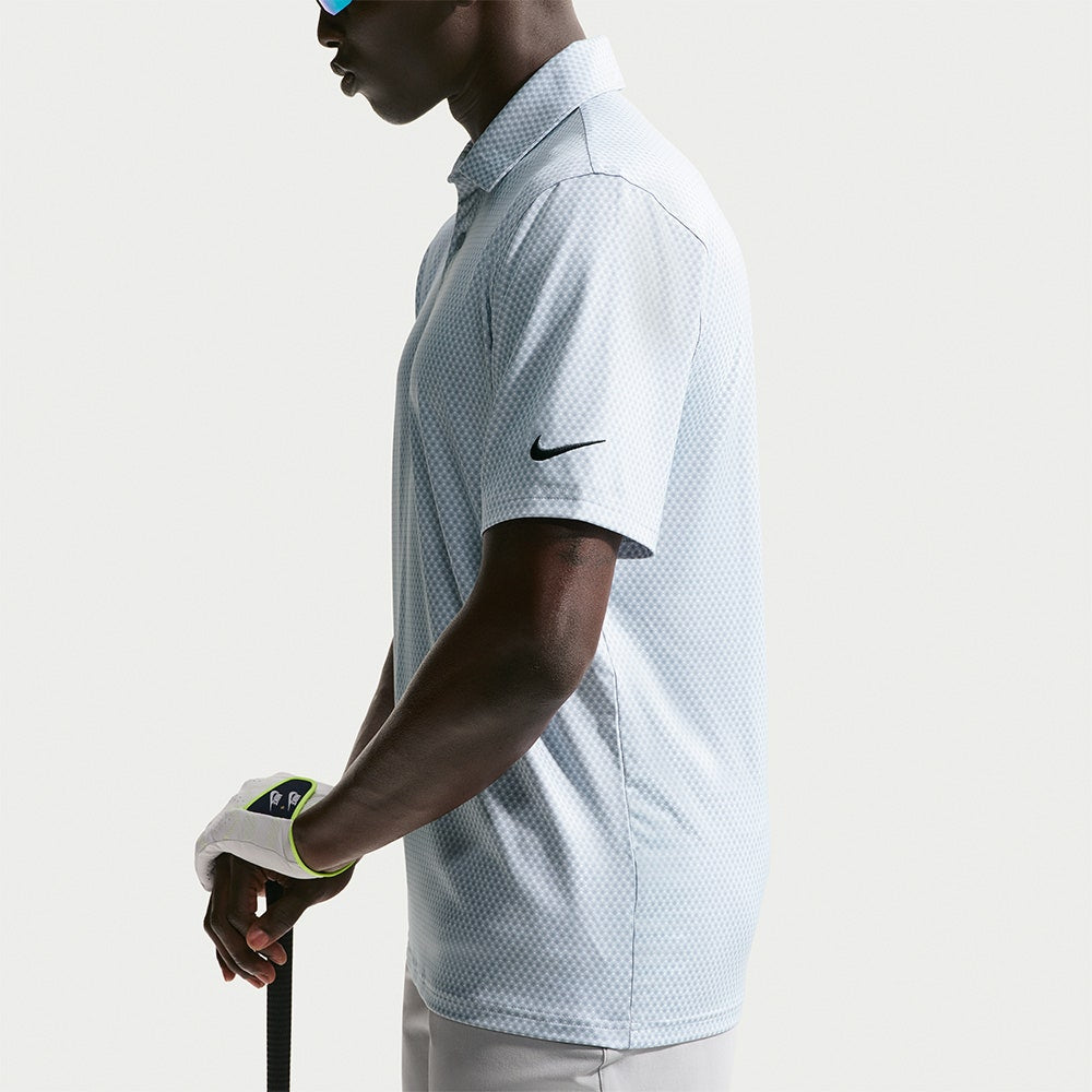 Nike Golf Shirt - NK DF Velocity Micro Floral Polo - Wolf Grey SU26