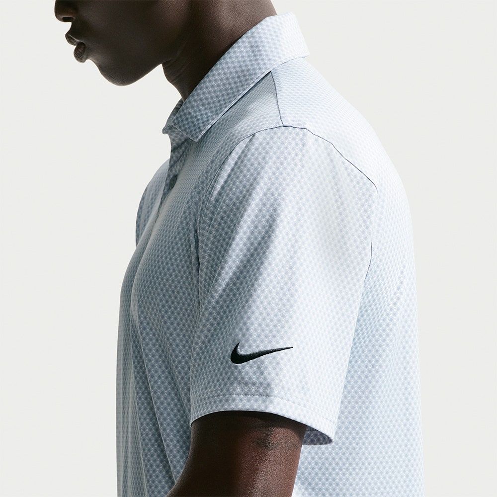 Nike Golf Shirt - NK DF Velocity Micro Floral Polo - Wolf Grey SU26