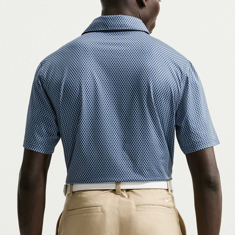 Nike Golf Shirt - NK DF Velocity Micro Floral Polo - Work Blue SU26