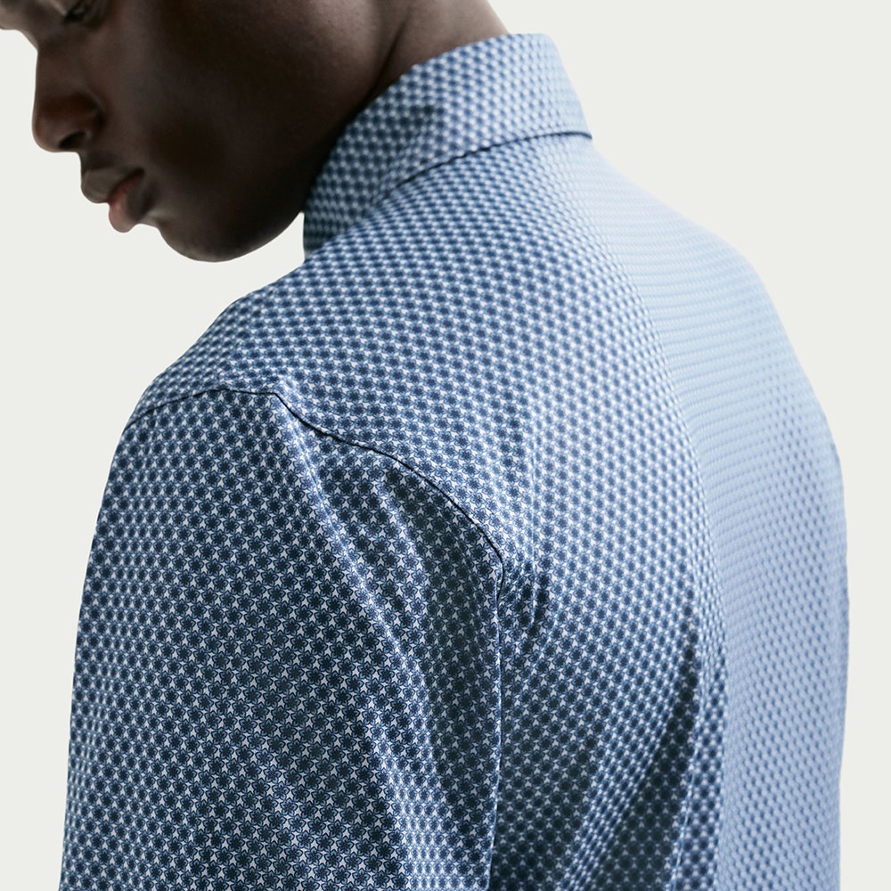 Nike Golf Shirt - NK DF Velocity Micro Floral Polo - Work Blue SU26
