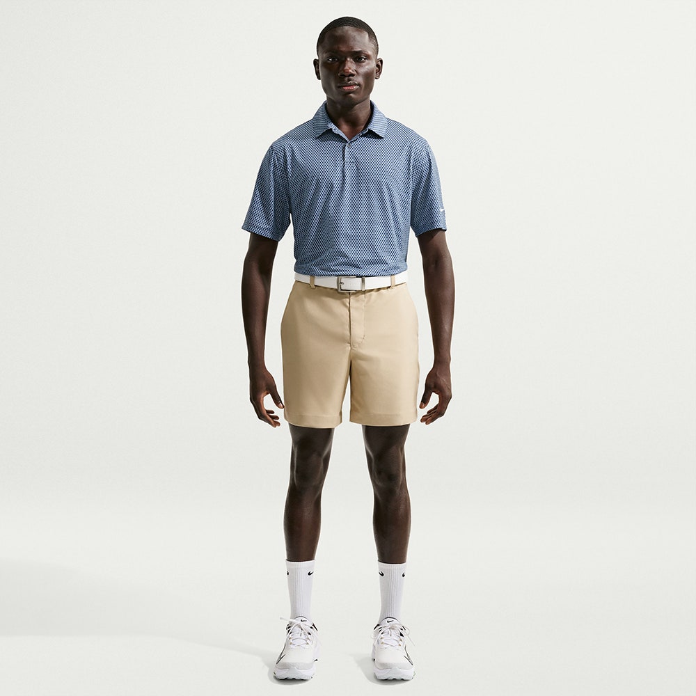 Nike Golf Shirt - NK DF Velocity Micro Floral Polo - Work Blue SU26