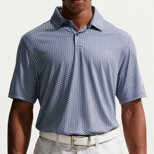 Nike Golf Shirt - NK DF Velocity Micro Print Polo - College Navy SU26