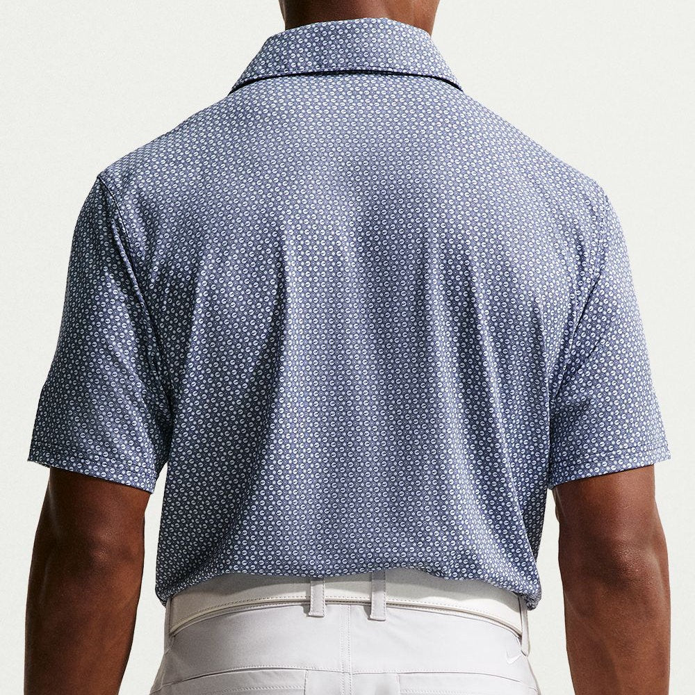 Nike Golf Shirt - NK DF Velocity Micro Print Polo - College Navy SU26