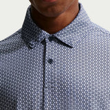 Nike Golf Shirt - NK DF Velocity Micro Print Polo - College Navy SU26