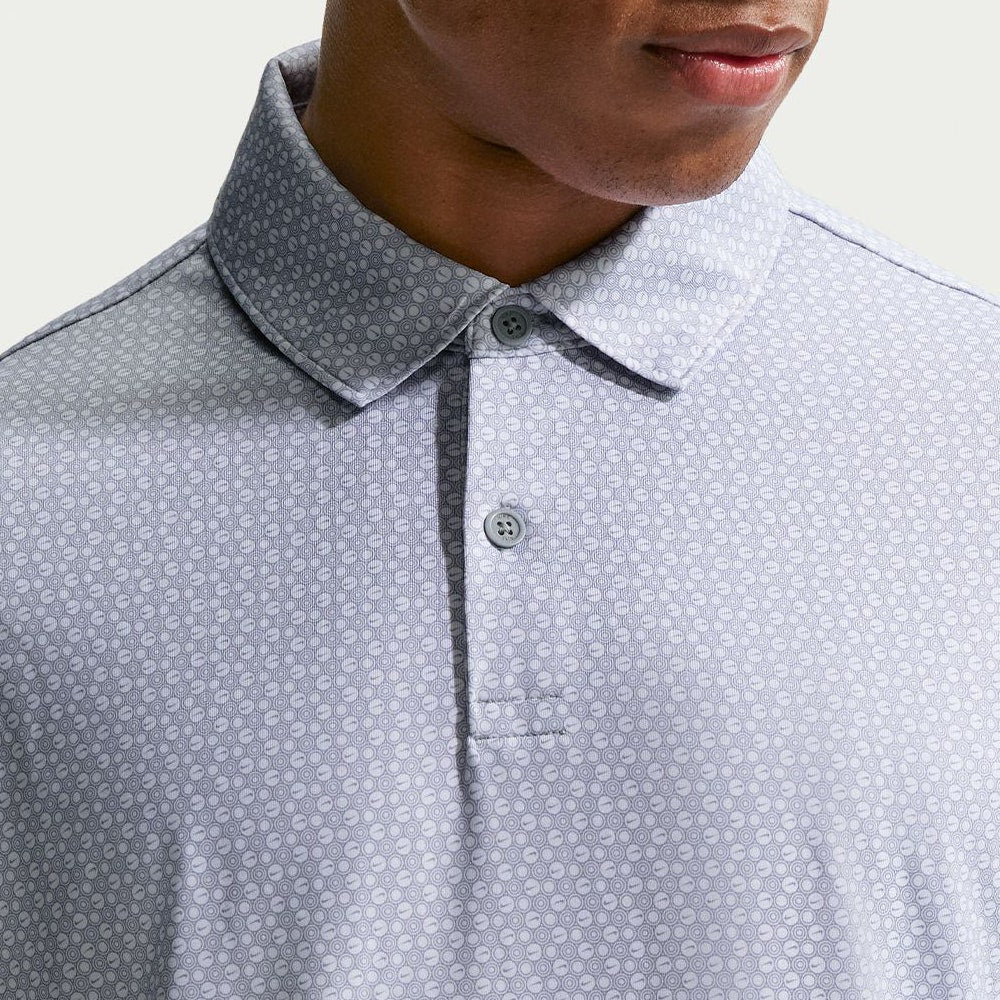 Nike Golf Shirt - NK DF Velocity Micro Print Polo - Wolf Grey SU26