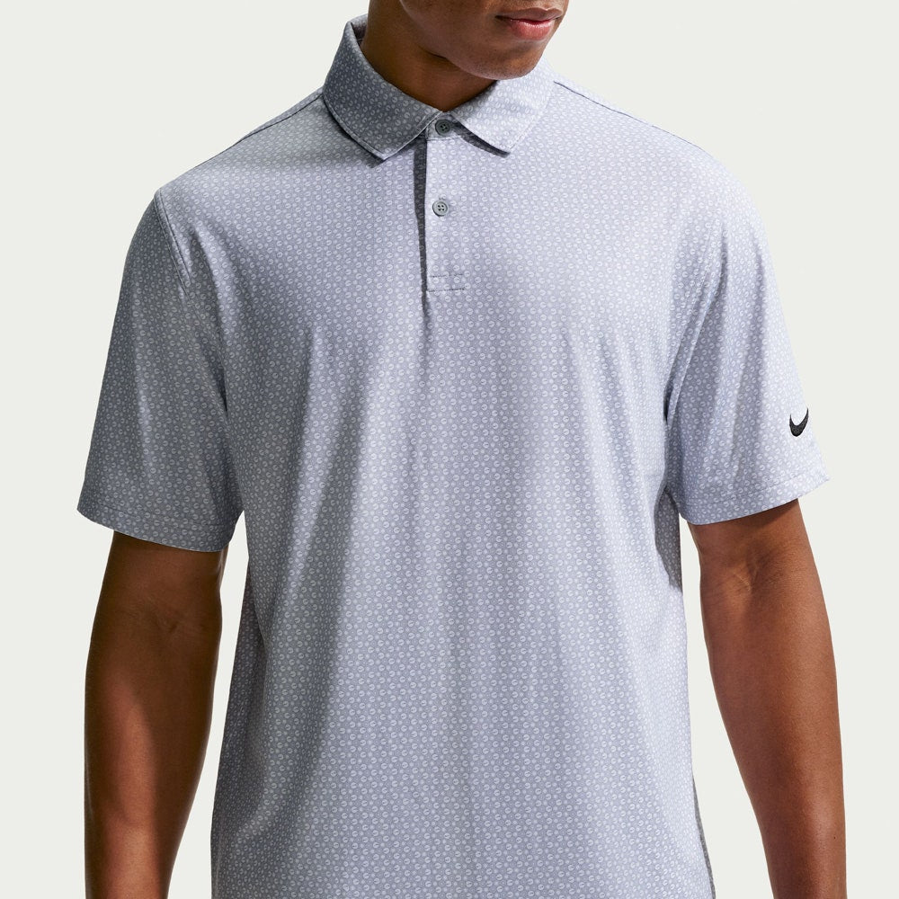 Nike Golf Shirt - NK DF Velocity Micro Print Polo - Wolf Grey SU26