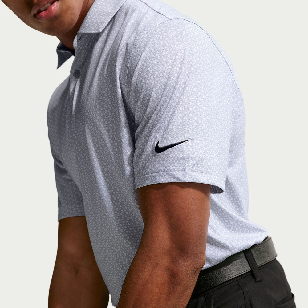 Nike Golf Shirt - NK DF Velocity Micro Print Polo - Wolf Grey SU26