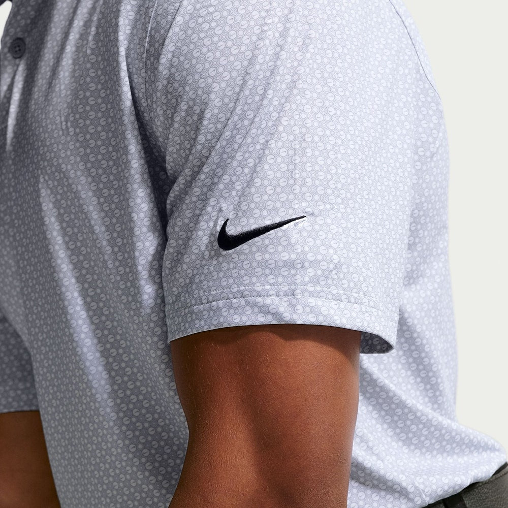 Nike Golf Shirt - NK DF Velocity Micro Print Polo - Wolf Grey SU26