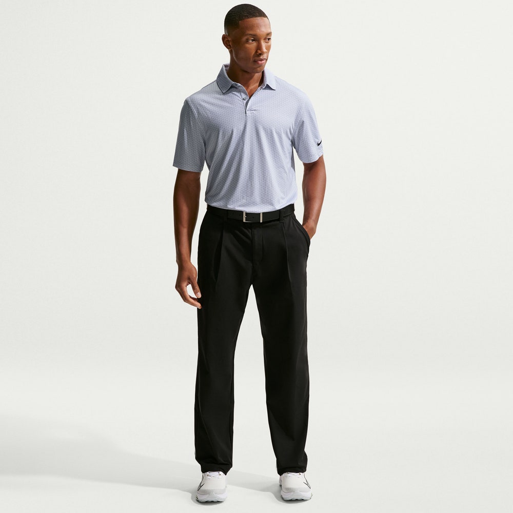 Nike Golf Shirt - NK DF Velocity Micro Print Polo - Wolf Grey SU26
