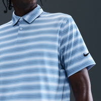 Nike Golf Shirt - NK DF Velocity Stripe Polo - Work Blue SU26