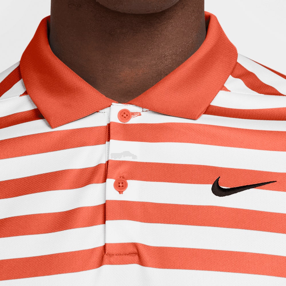 Nike Golf Shirt - NK DF Victory+ Block Stripe Polo - Cosmic Clay SP25