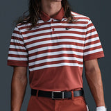 Nike Golf Shirt - NK DF Victory+ Block Stripe Polo - Mars Stone SU25