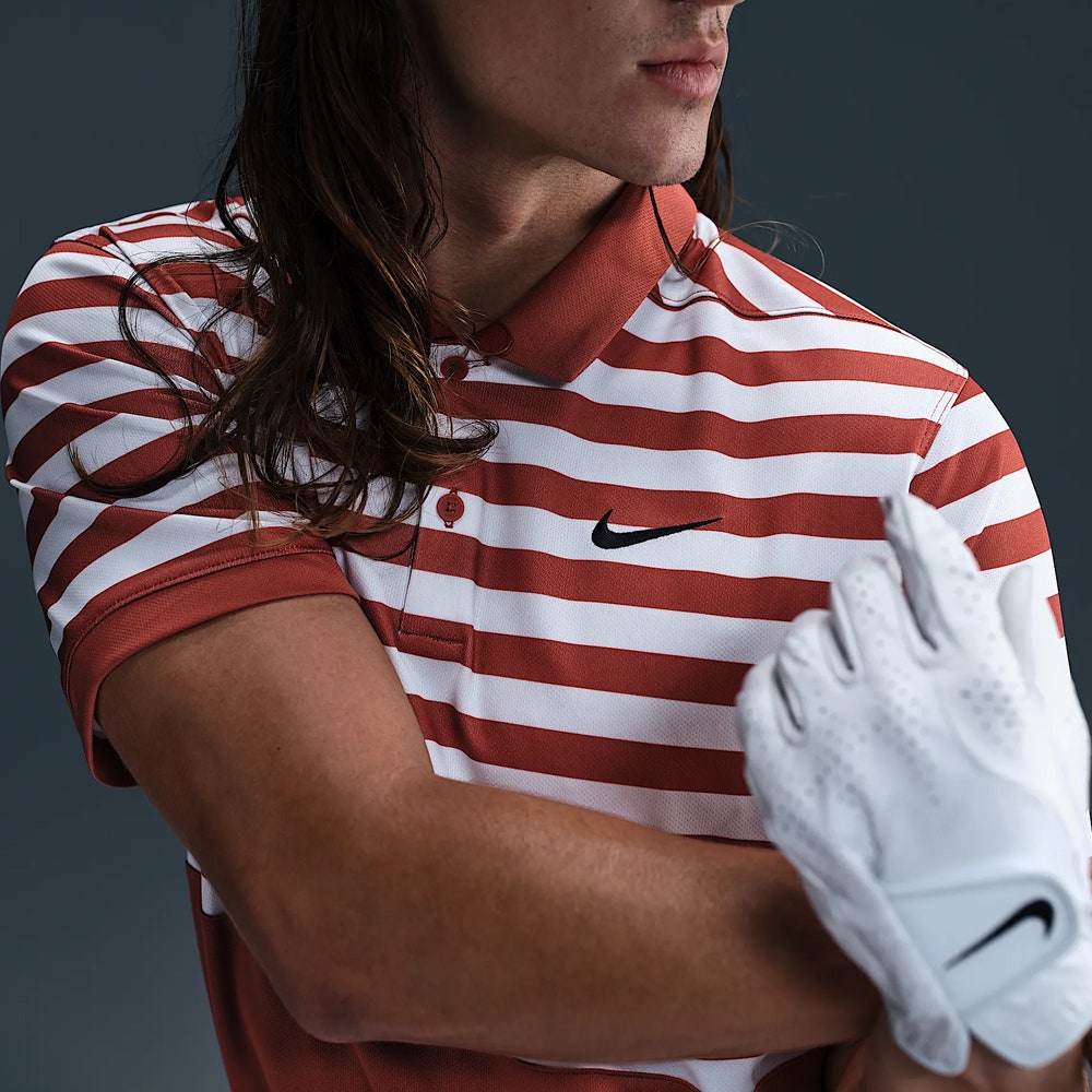 Nike Golf Shirt - NK DF Victory+ Block Stripe Polo - Mars Stone SU25