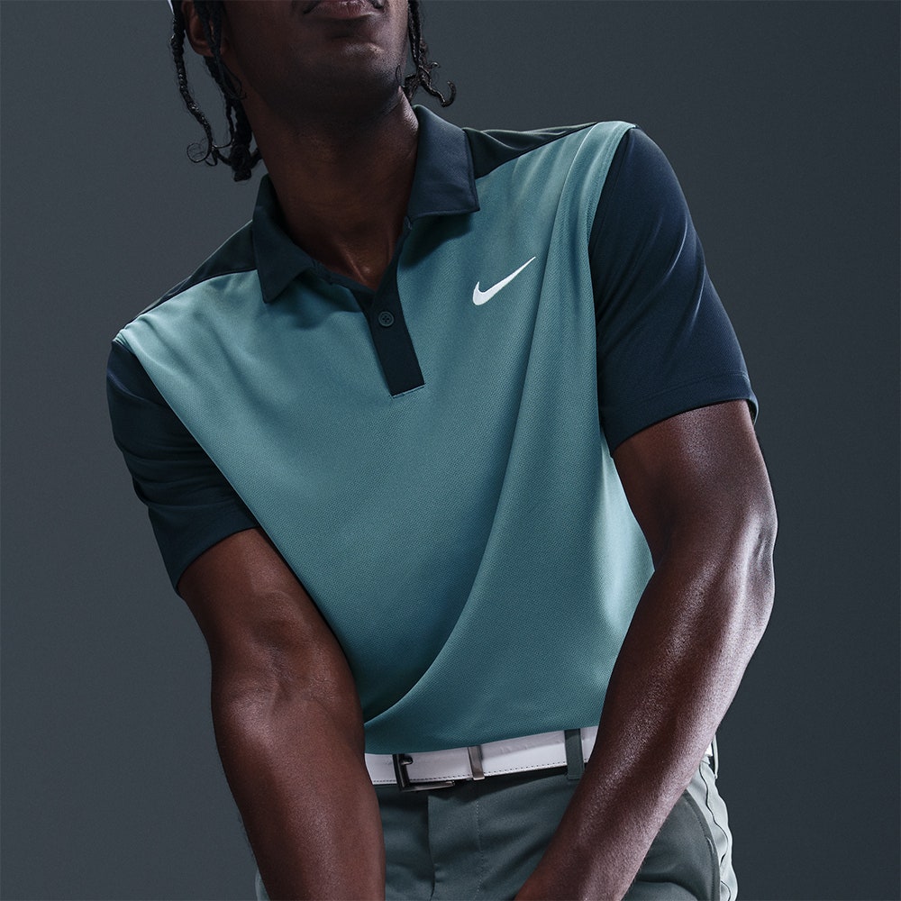 Nike Golf Shirt - NK DF Victory+ Blocked Polo - Smokey Blue HO25