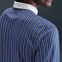 Nike Golf Shirt - NK DF Victory+ Stripe Polo - Comet Blue FA25