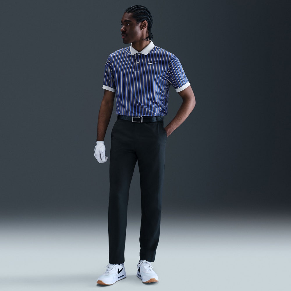 Nike Golf Shirt - NK DF Victory+ Stripe Polo - Comet Blue FA25