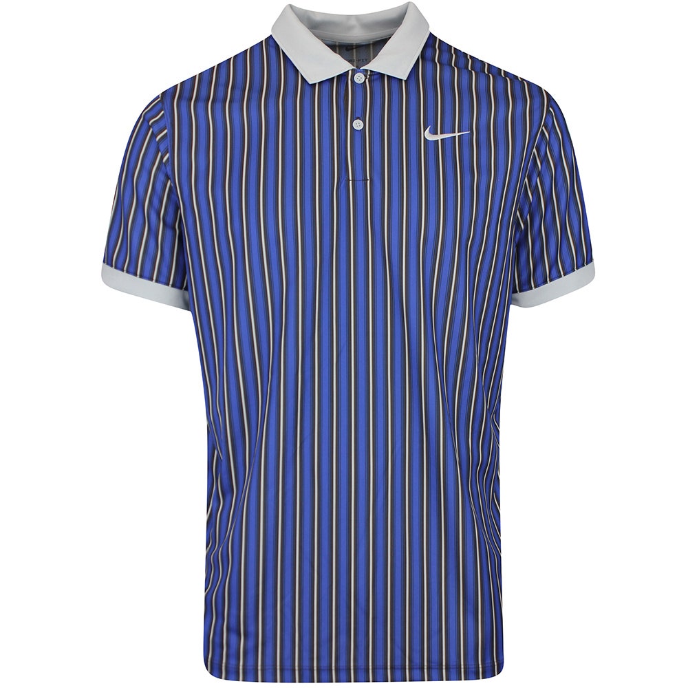 Nike Golf Shirt - NK DF Victory+ Stripe Polo - Comet Blue FA25
