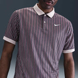 Nike Golf Shirt - NK DF Victory+ Stripe Polo - Taupe Grey FA25