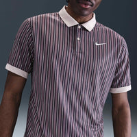 Nike Golf Shirt - NK DF Victory+ Stripe Polo - Taupe Grey FA25