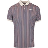 Nike Golf Shirt - NK DF Victory+ Stripe Polo - Taupe Grey FA25