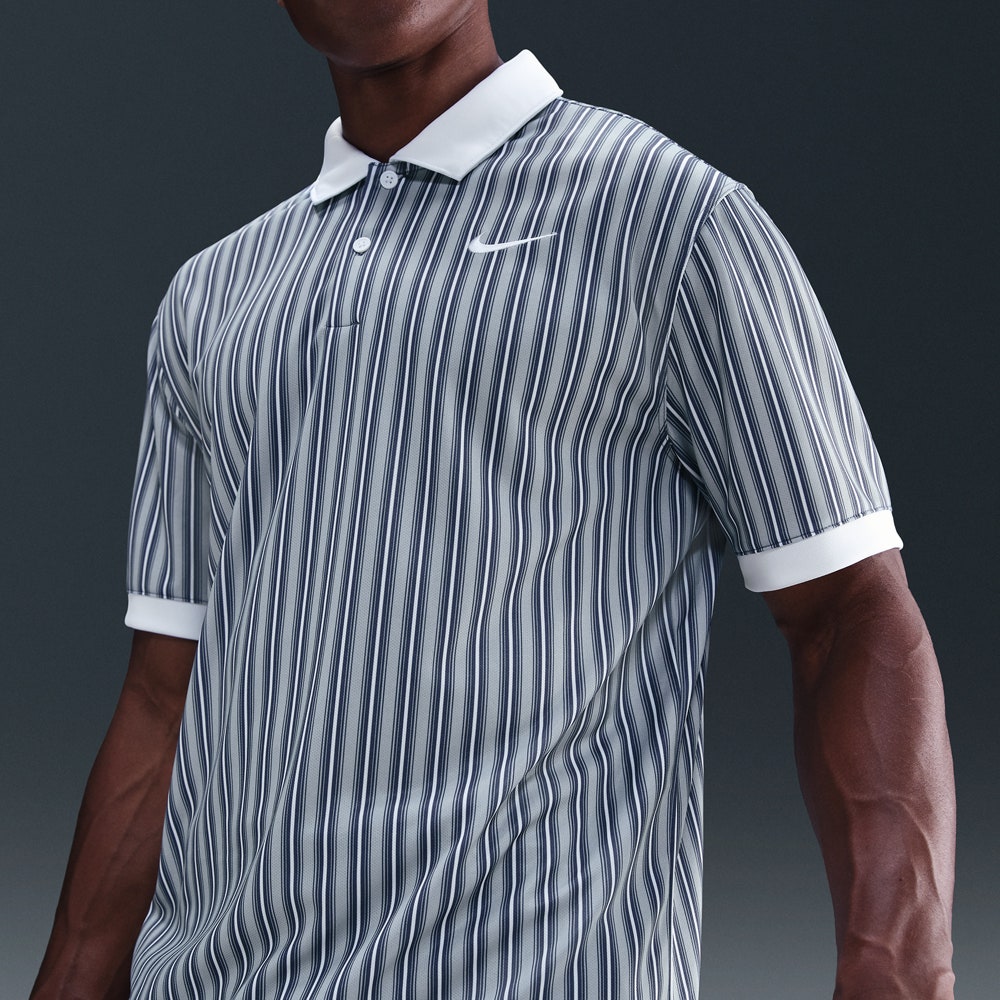 Nike Golf Shirt - NK DF Victory+ Stripe Polo - Wolf Grey HO25