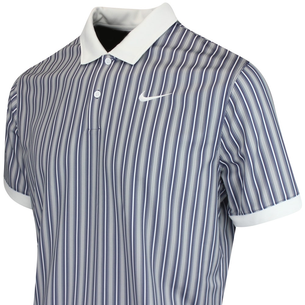 Nike Golf Shirt - NK DF Victory+ Stripe Polo - Wolf Grey HO25