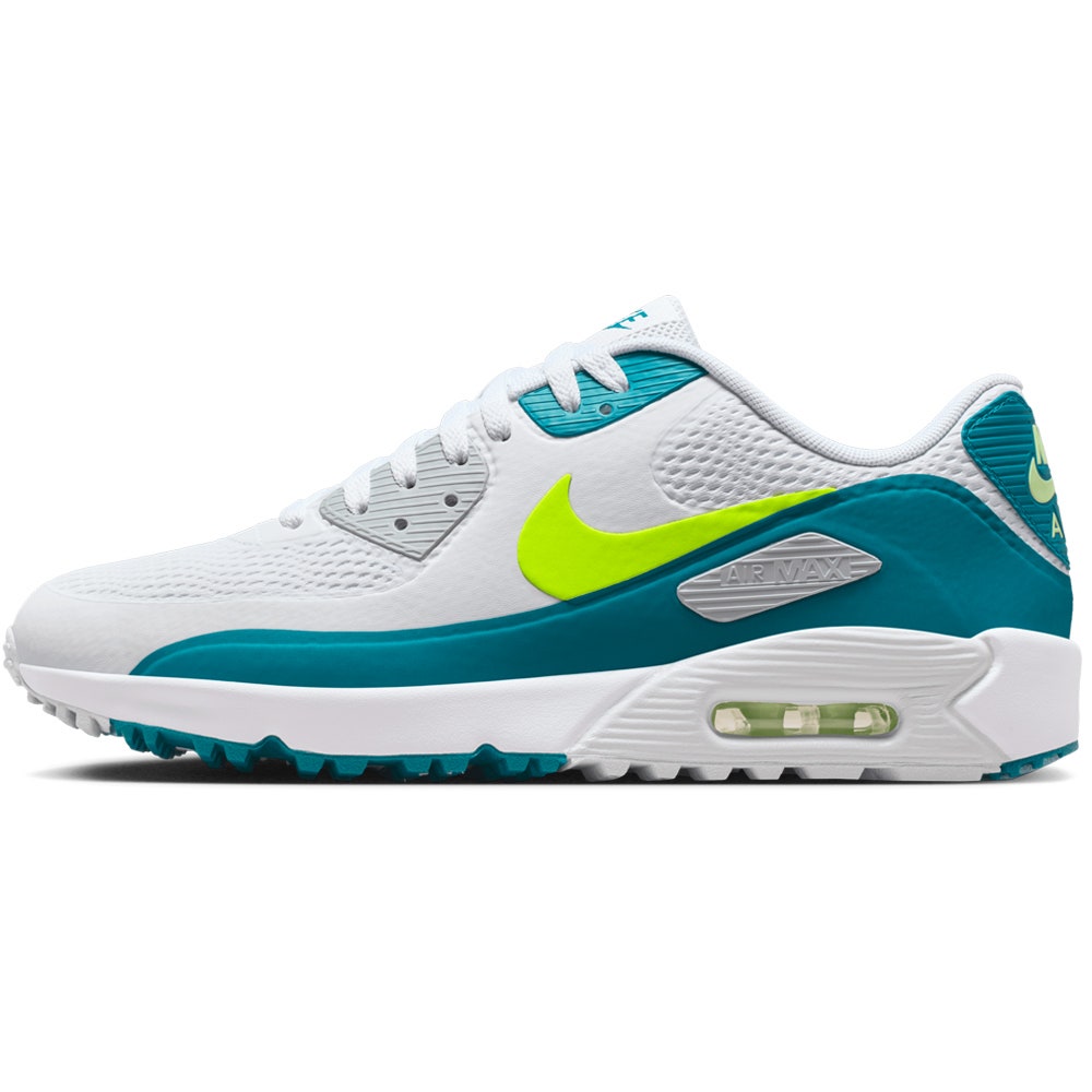 Nike Golf Shoes - Air Max 90 G - White - Bright Spruce SP26