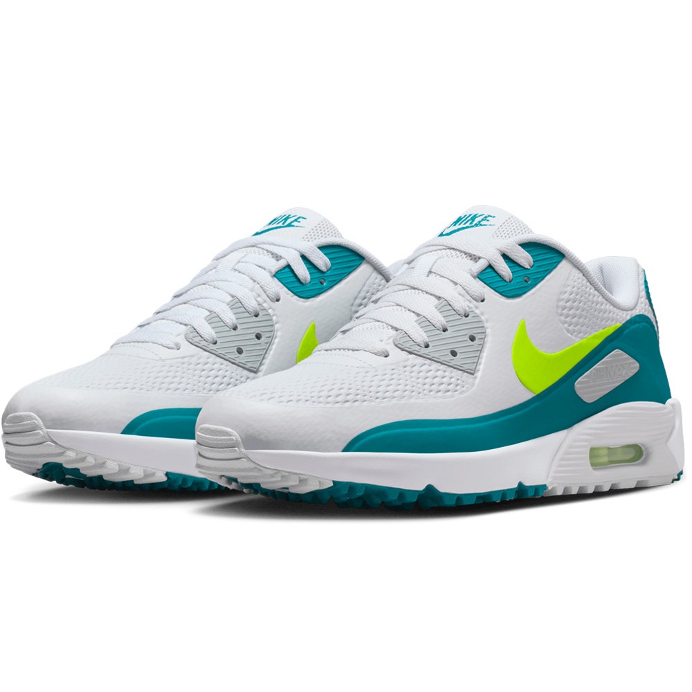 Nike Golf Shoes - Air Max 90 G - White - Bright Spruce SP26