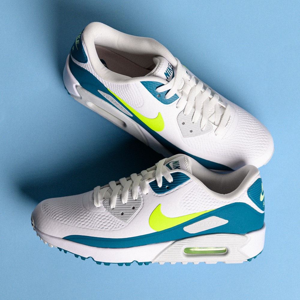 Nike Golf Shoes - Air Max 90 G - White - Bright Spruce SP26