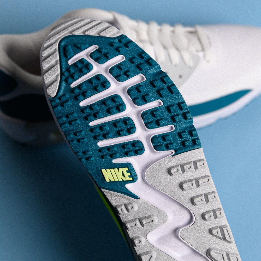 Nike Golf Shoes - Air Max 90 G - White - Bright Spruce SP26