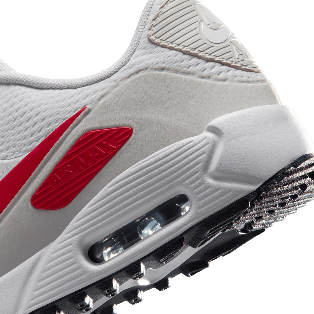 Nike Golf Shoes - Air Max 90 G - White - Fire Red FA26